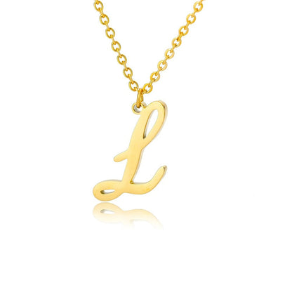 Script Letter Initial Necklace