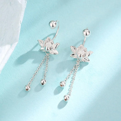 Lotus Tassel Earrings