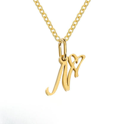 Script Initial Necklace