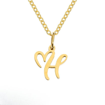 Script Initial Necklace