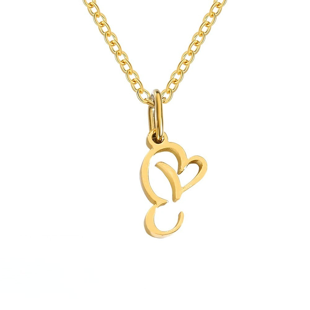 Script Initial Necklace