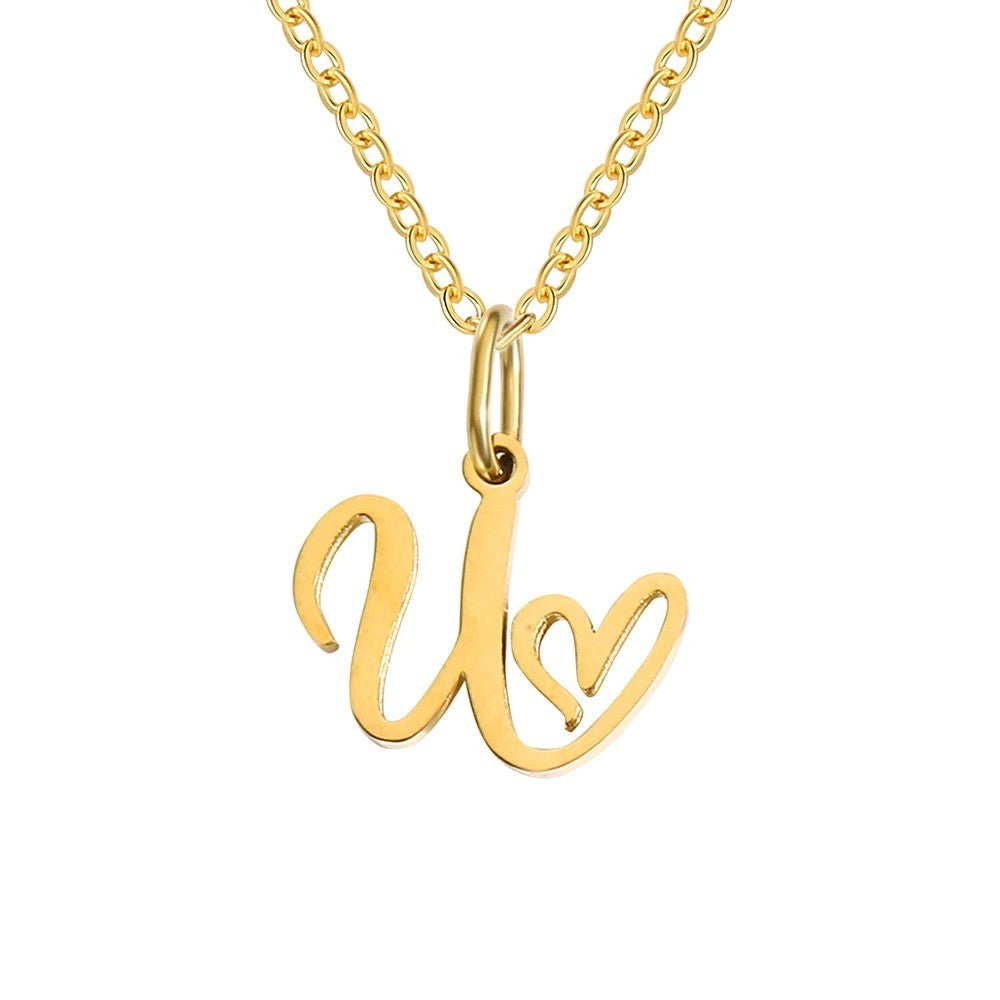 Script Initial Necklace