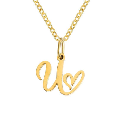 Script Initial Necklace
