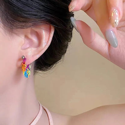Colorful Star Drop Earring
