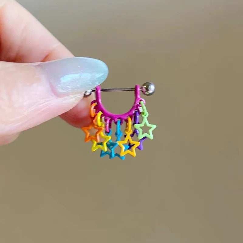 Colorful Star Drop Earring