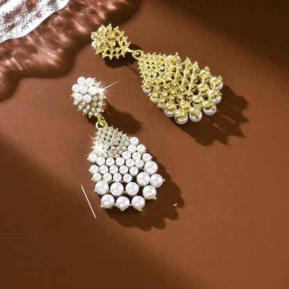 Pearl & Crystal Drop Earrings