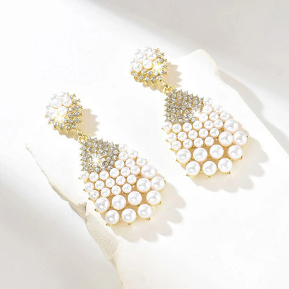 Pearl & Crystal Drop Earrings