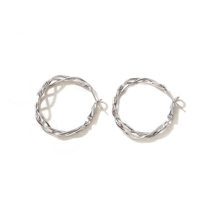 Twisted Circle Hoop Earrings