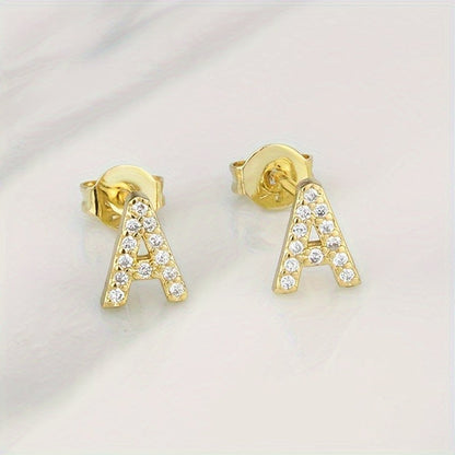 Crystal Initial Z Earrings