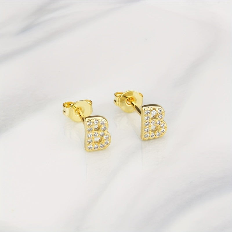 Crystal Initial Z Earrings