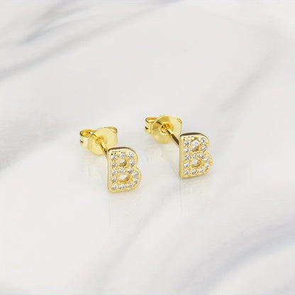 Crystal Initial Z Earrings