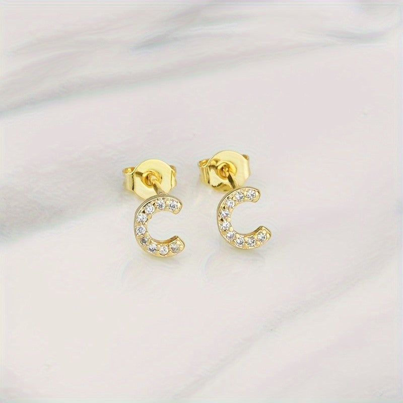 Crystal Initial Z Earrings