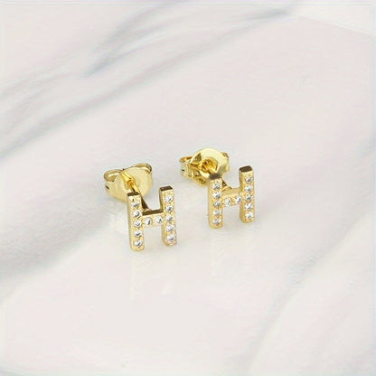 Crystal Initial Z Earrings