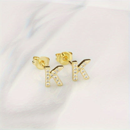 Crystal Initial Z Earrings