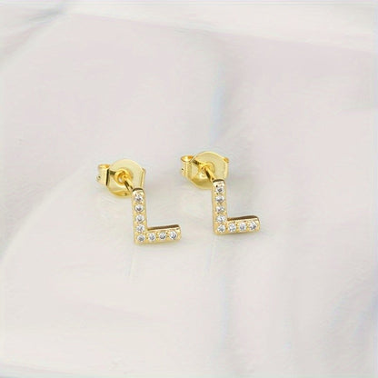 Crystal Initial Z Earrings