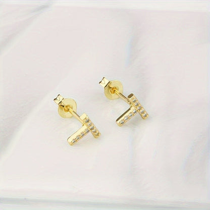 Crystal Initial Z Earrings