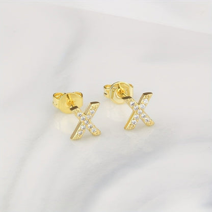Crystal Initial Z Earrings