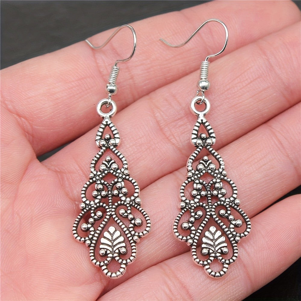 Vintage Floral Drop Earrings