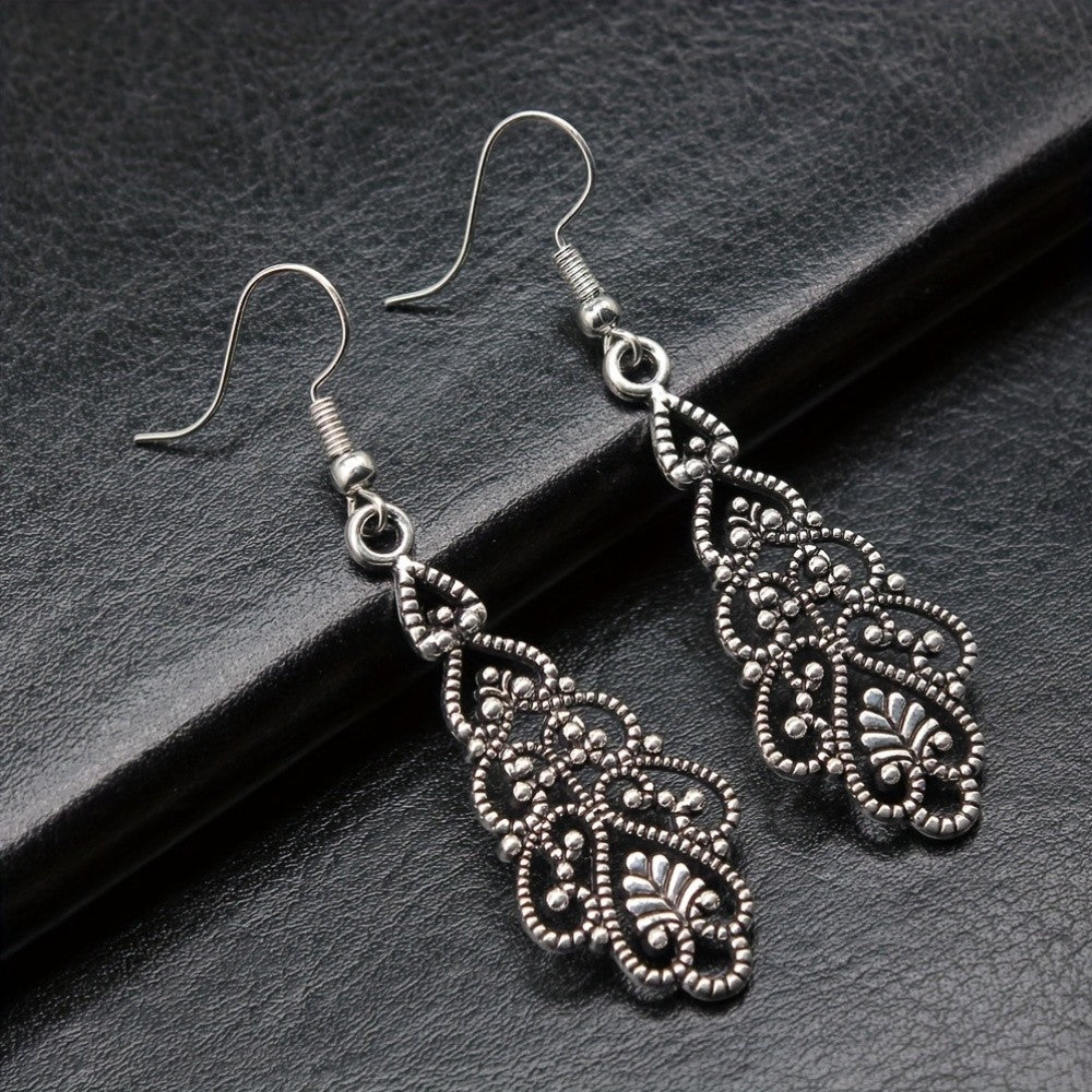Vintage Floral Drop Earrings