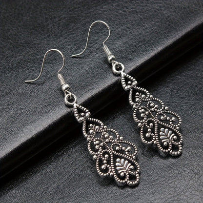 Vintage Floral Drop Earrings