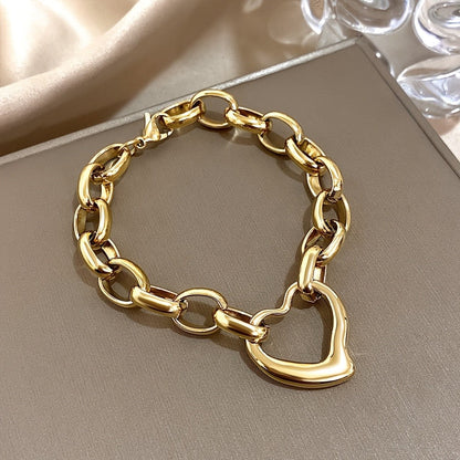 Open Heart Link Bracelet