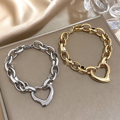 Open Heart Link Bracelet