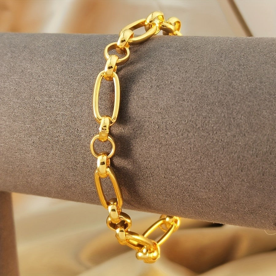 Gold-Tone Oval Link Bracelet