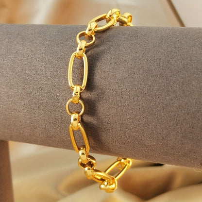Gold-Tone Oval Link Bracelet