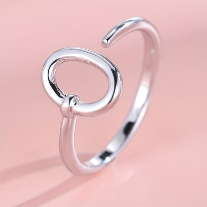 Adjustable Letter A Cuff Ring