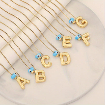 Evil Eye Initial Letter Pendant