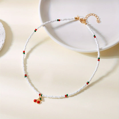 Cherry Bead Necklace