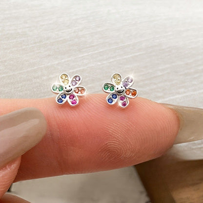 Colorful Flower Stud Earrings
