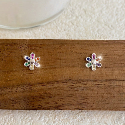 Colorful Flower Stud Earrings