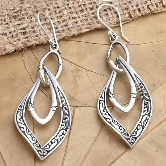 Vintage Scroll Drop Earrings
