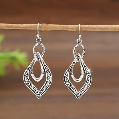 Vintage Scroll Drop Earrings