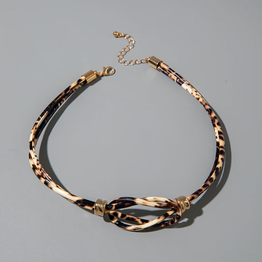 Leopard Knot Necklace