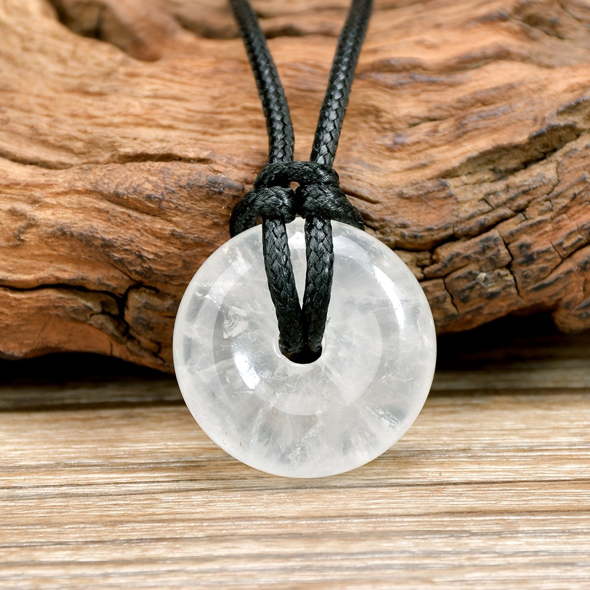 Speckled Stone Donut Necklace