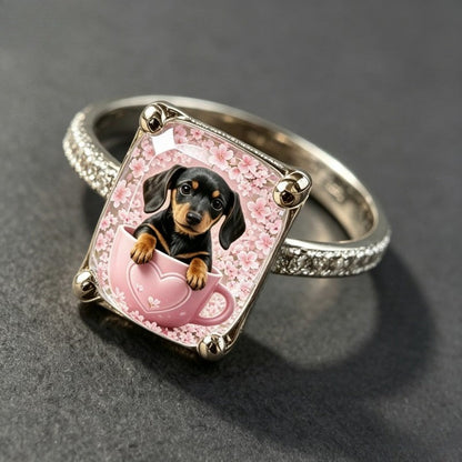 Dachshund Cup Square Ring