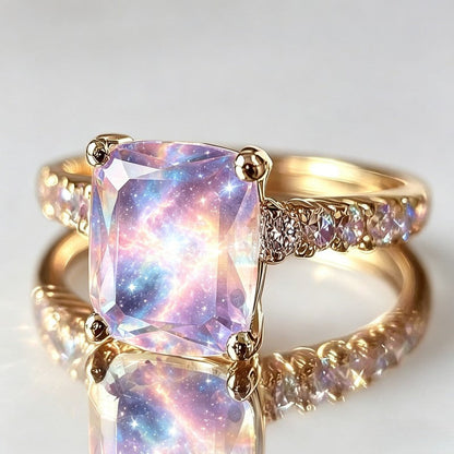 Nebula Square Statement Ring