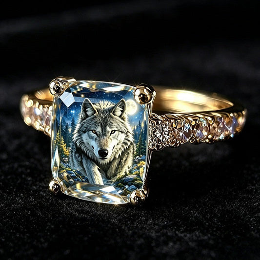 Wolf Forest Square Ring