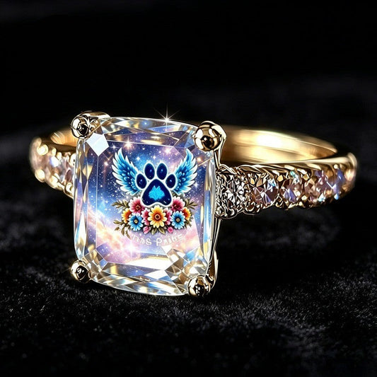 Winged Paw Square Ring
