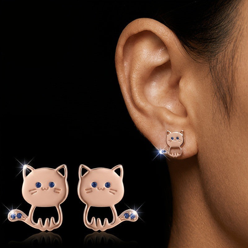 Cat Stud Earrings