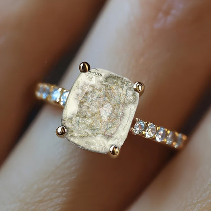 Vintage Map Square Ring