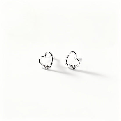 Heart Knot Stud Earrings