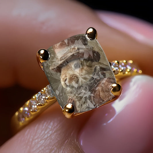 Vintage Rabbit Portrait Ring