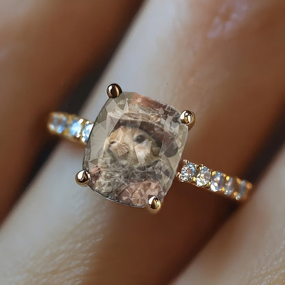 Vintage Rabbit Portrait Ring