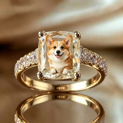 Corgi Crystal Ring