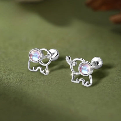 Crystal Elephant Stud Earrings
