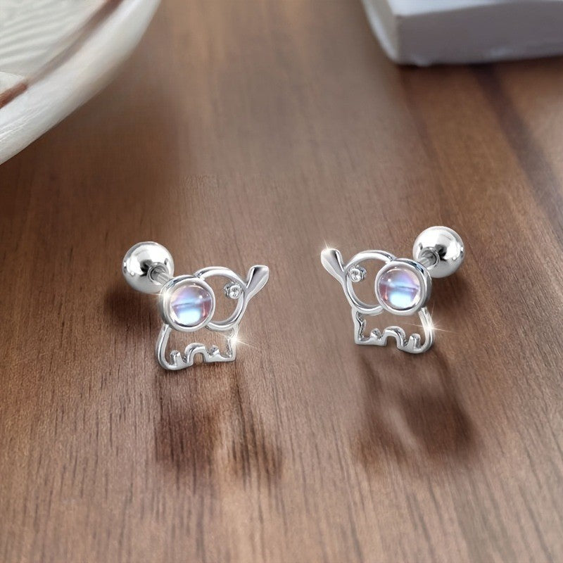 Crystal Elephant Stud Earrings