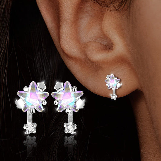 Iridescent Star Stud Earrings